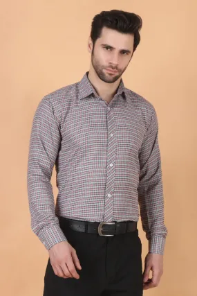 Grey Checked Woollen Shirt