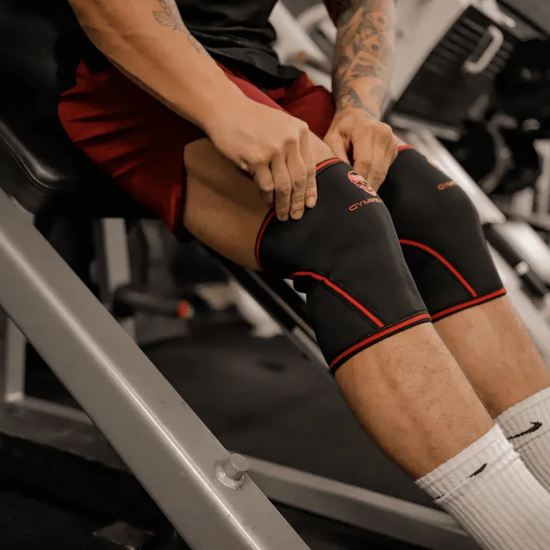 Gymreapers 7MM Knee Sleeves - Black/Red