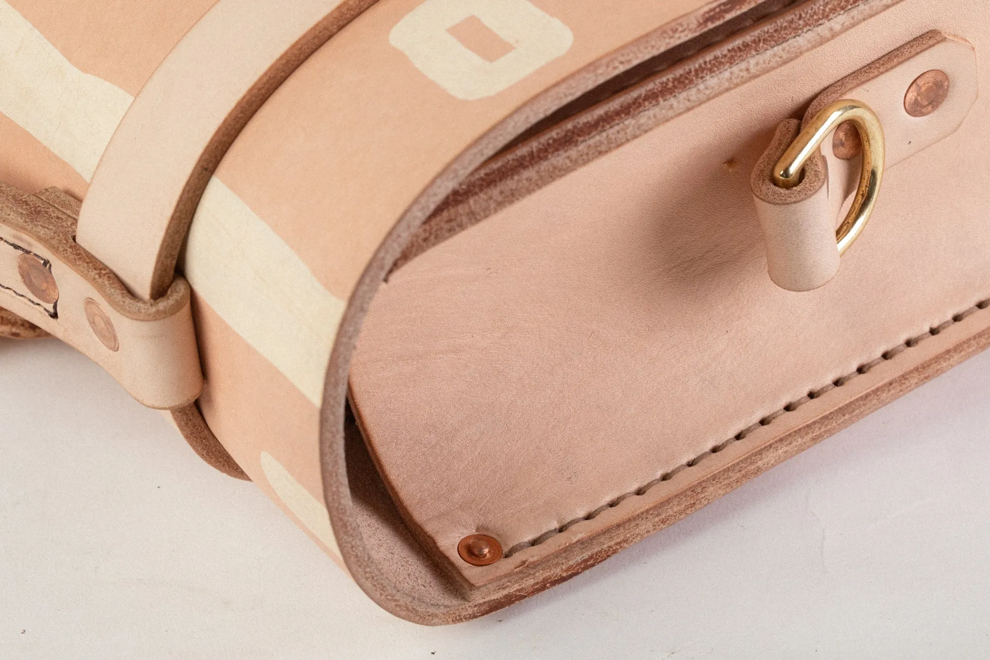 Hand Painted Porter Satchel // Natural