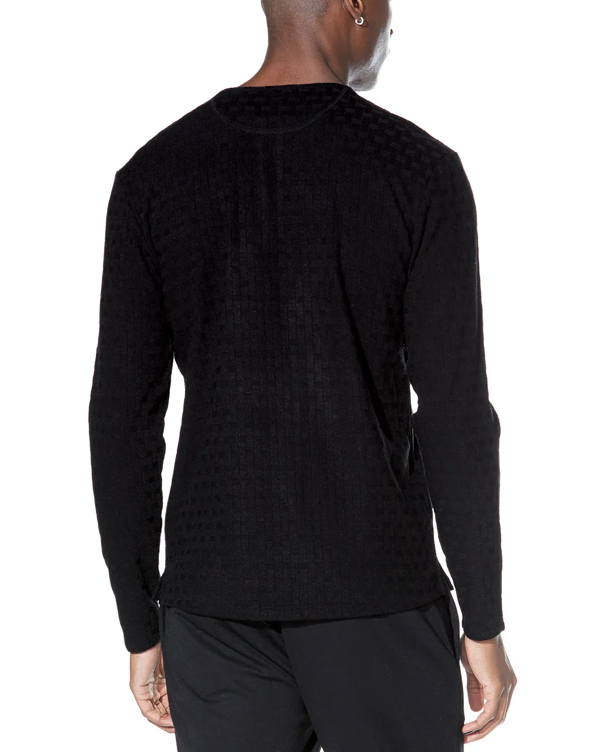 Hogan Long Sleeve Henley (Black)