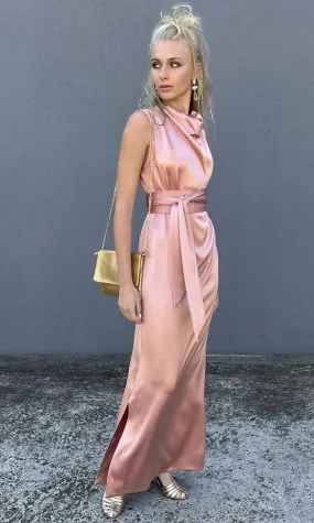 HOSS Cowl Maxi Dress - Blush