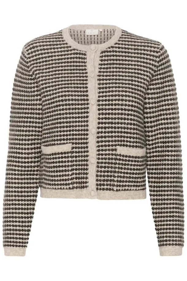 Kaffe - Kaellery Cardigan - Oatmeal/Black