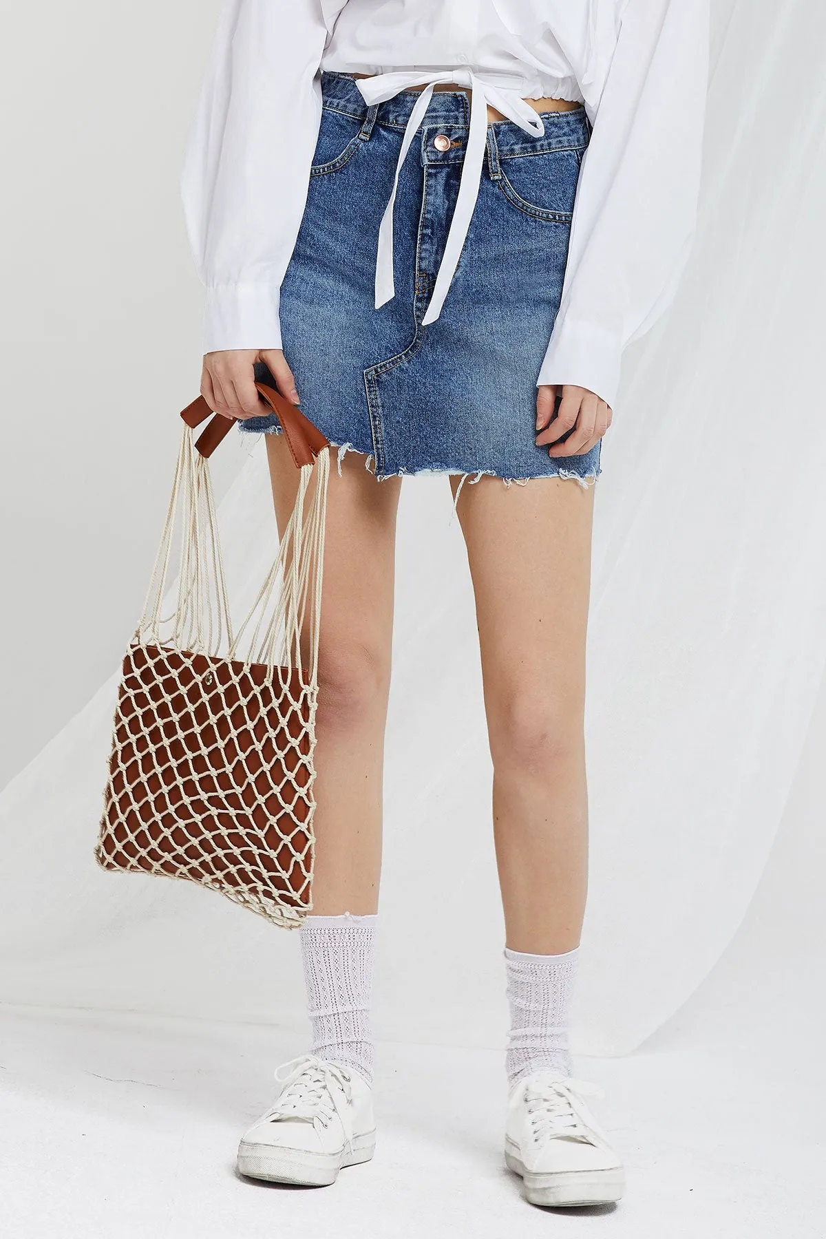 Kennedy Asymmetric Denim Skirt