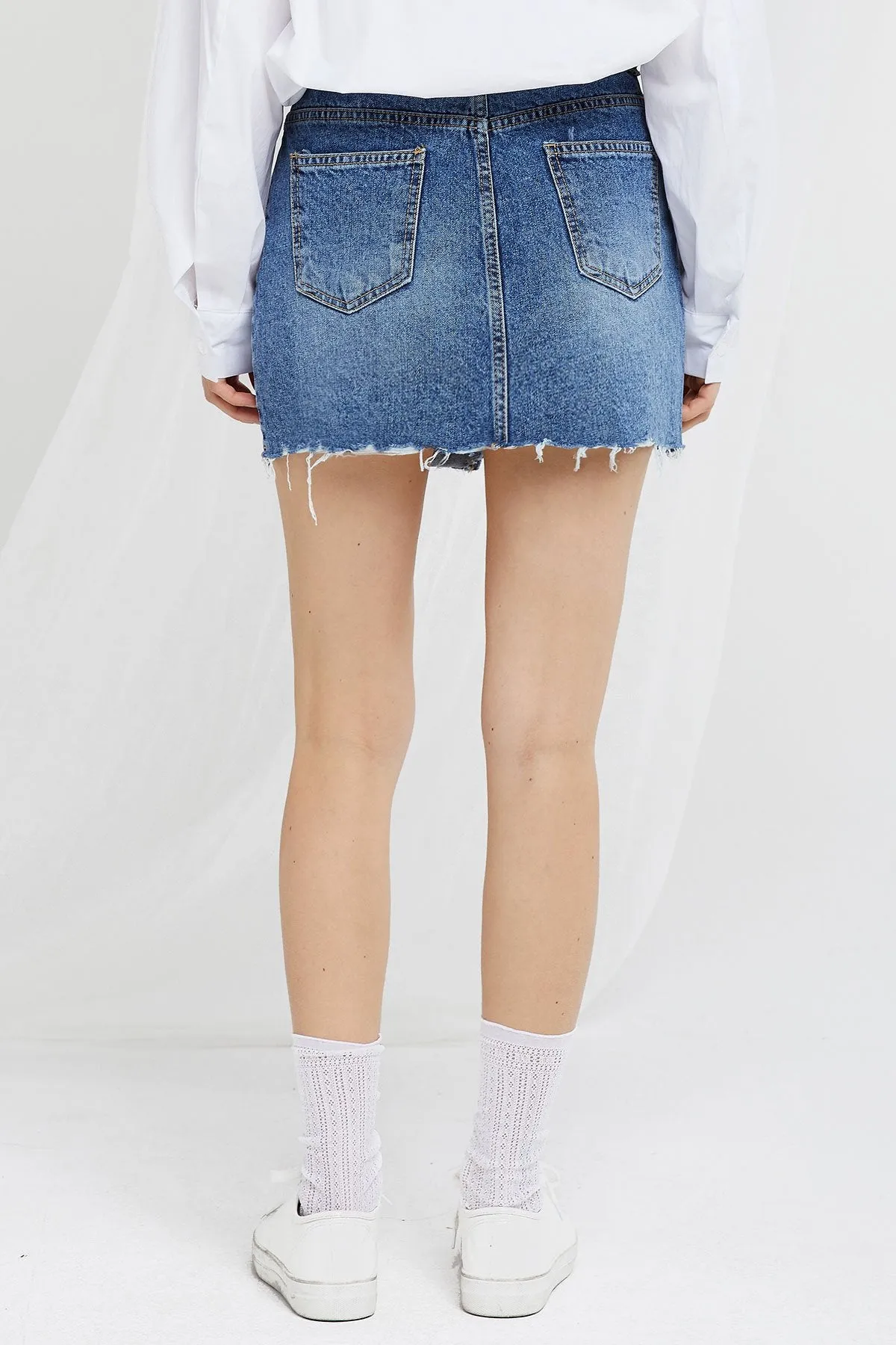 Kennedy Asymmetric Denim Skirt