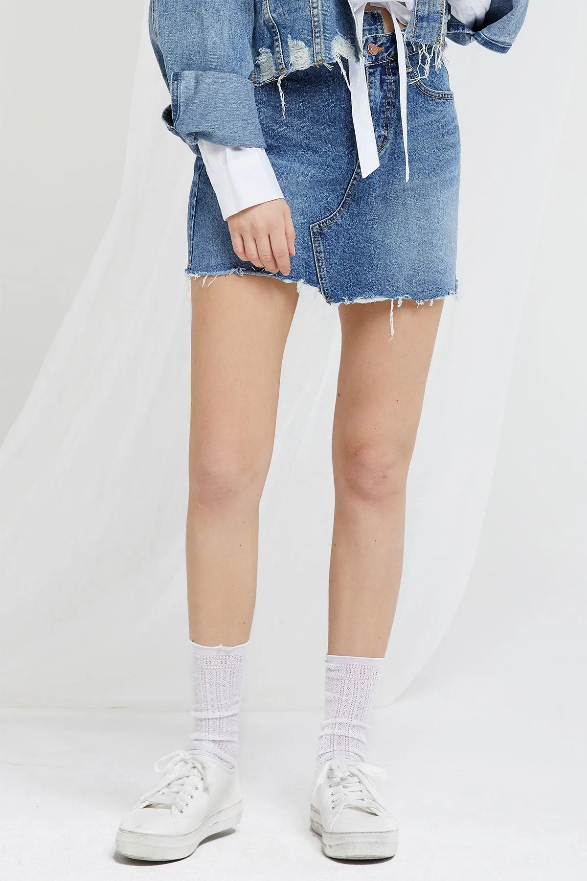 Kennedy Asymmetric Denim Skirt