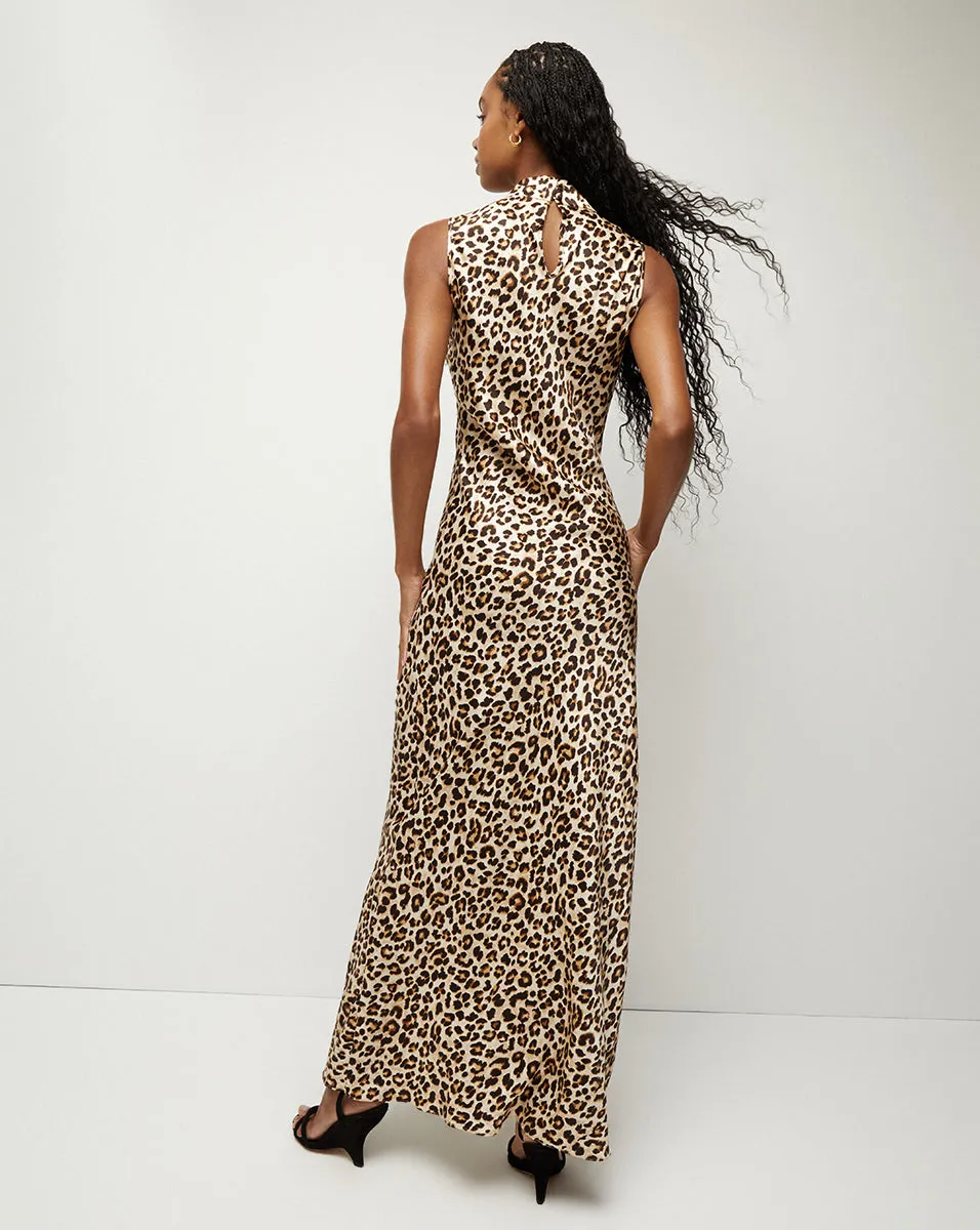 Kura Leopard-Print Column Dress