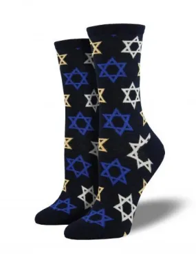 Ladies Star Of David Graphic Socks