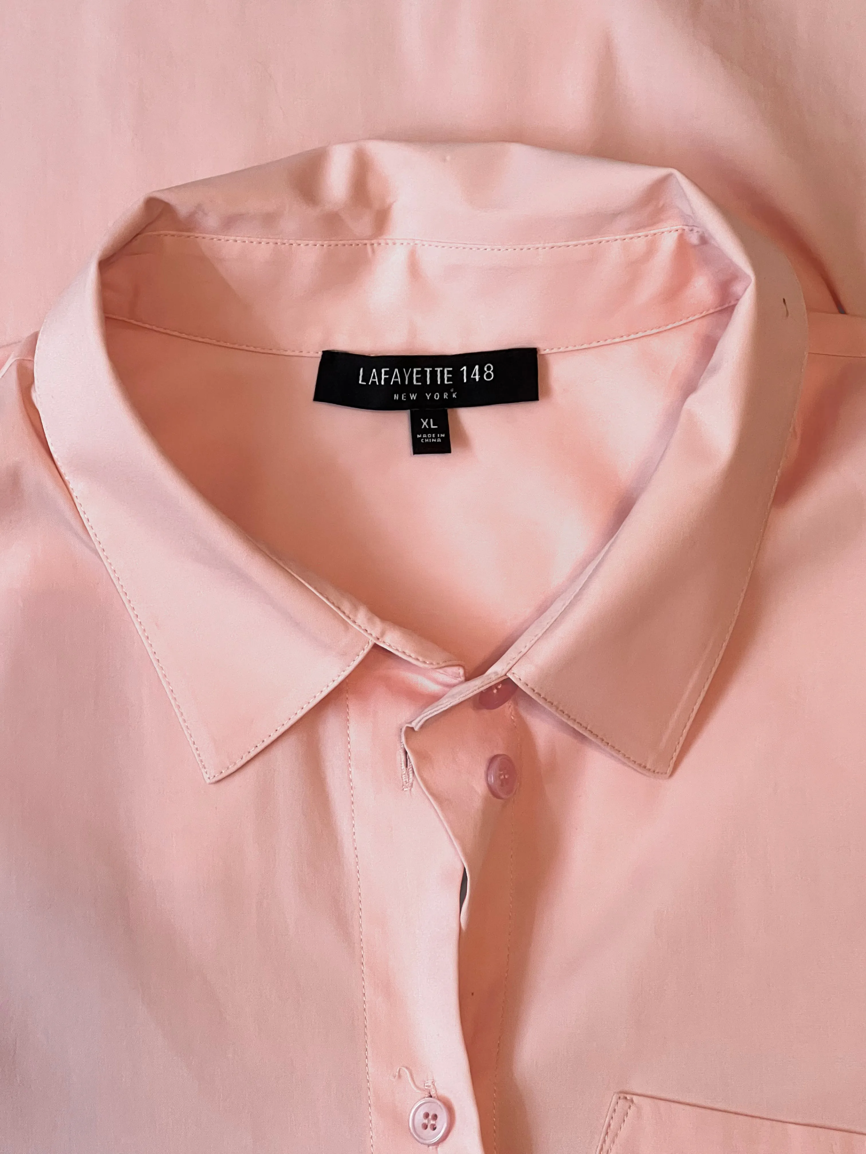 Lafayette 148 Size XL Peach Blouse