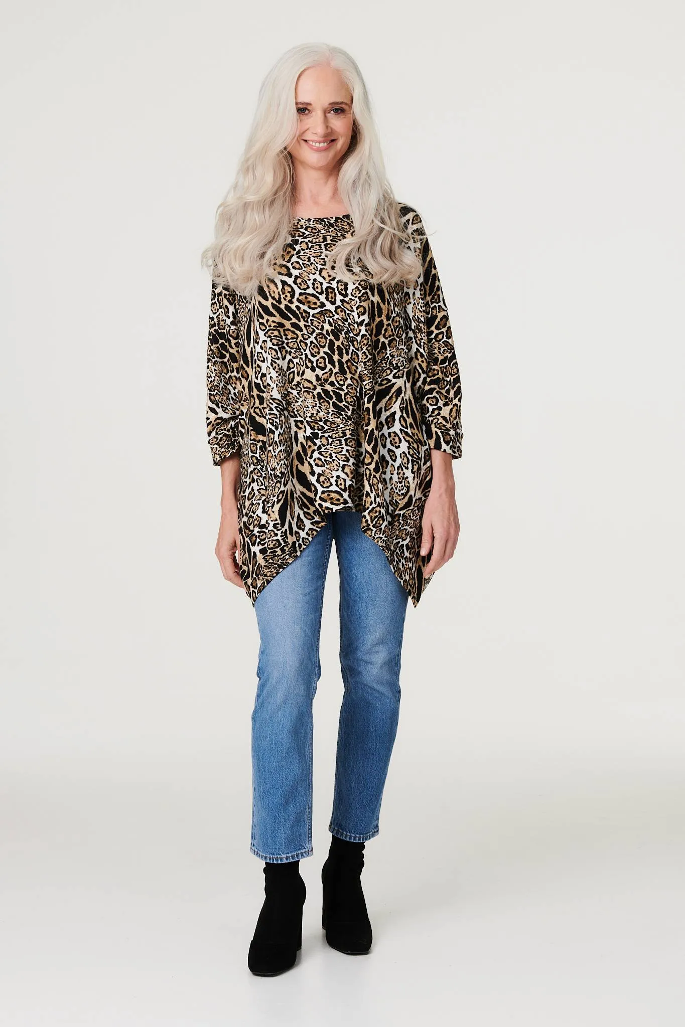 Leopard Print Oversize Blouse