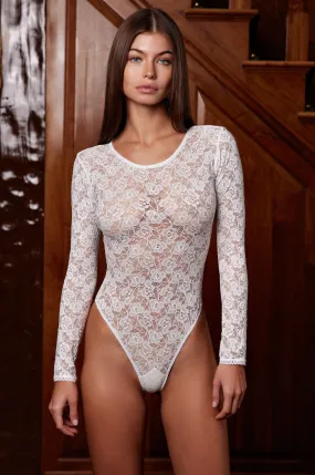 Long Sleeve Bodysuit White