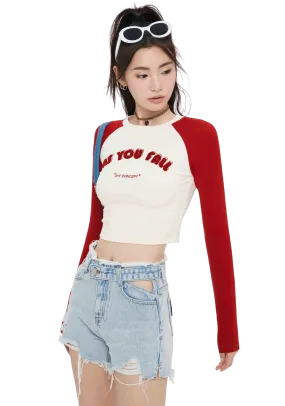 Long Sleeves Crop Top