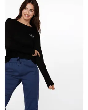 Lorna Jane Lotus Long Sleeve Top - Black