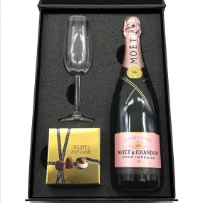 Luxury Champagne Gift Set Includes Bottle, Champagne Flute & Truffles