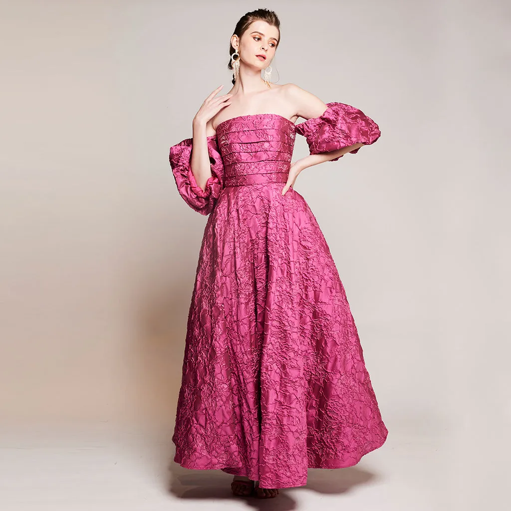 Lyla Jacquard Puff Gown