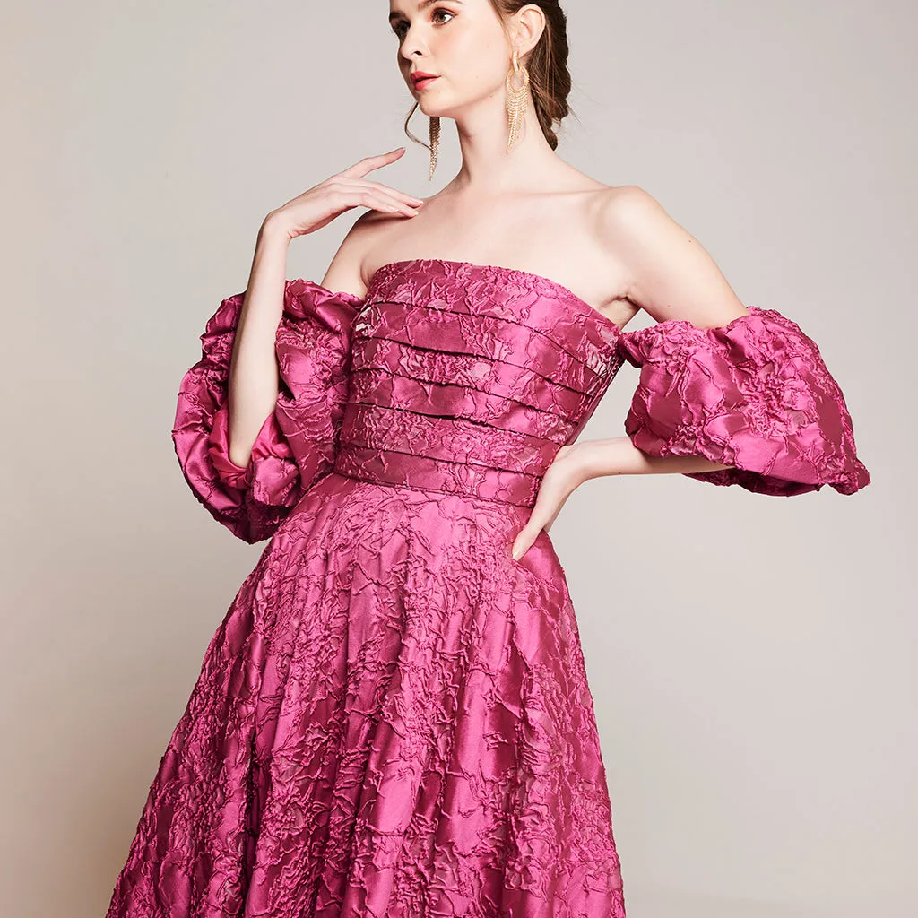 Lyla Jacquard Puff Gown