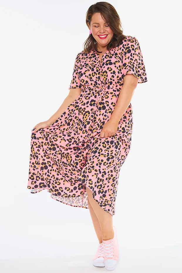 Marley Pink Leopard Dress