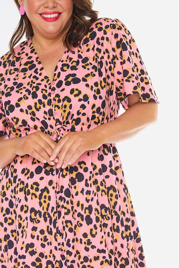 Marley Pink Leopard Dress