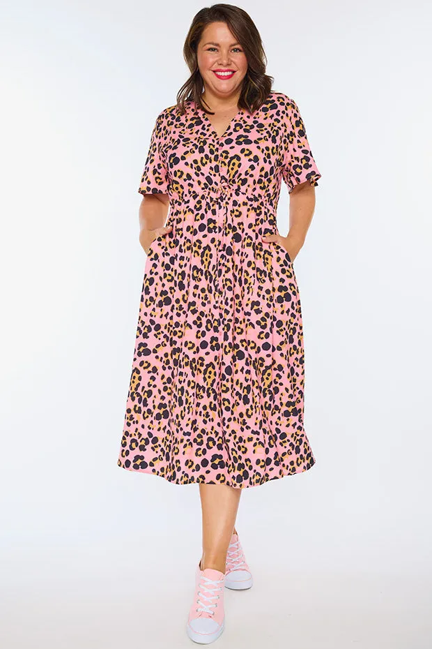 Marley Pink Leopard Dress