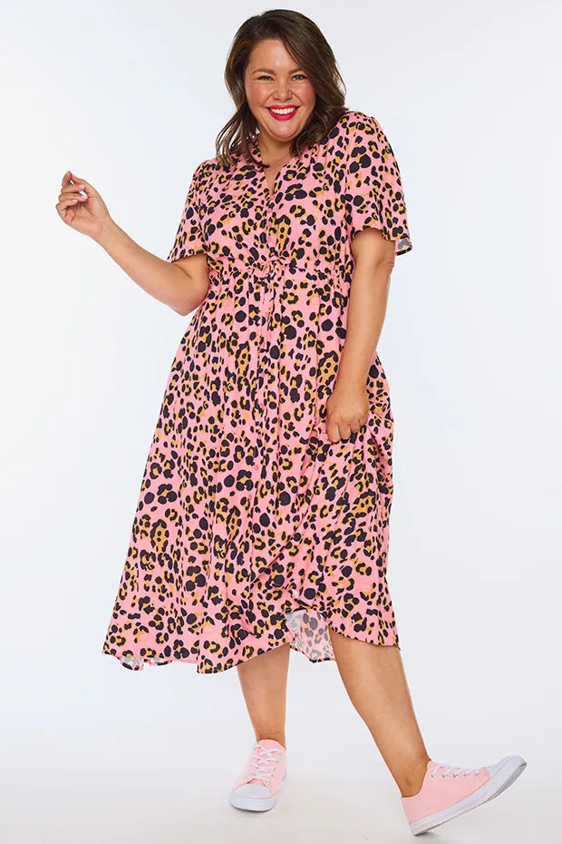 Marley Pink Leopard Dress