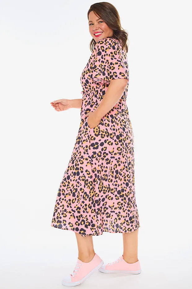 Marley Pink Leopard Dress