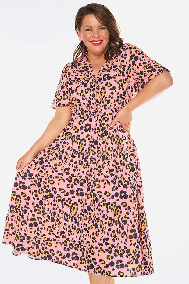 Marley Pink Leopard Dress