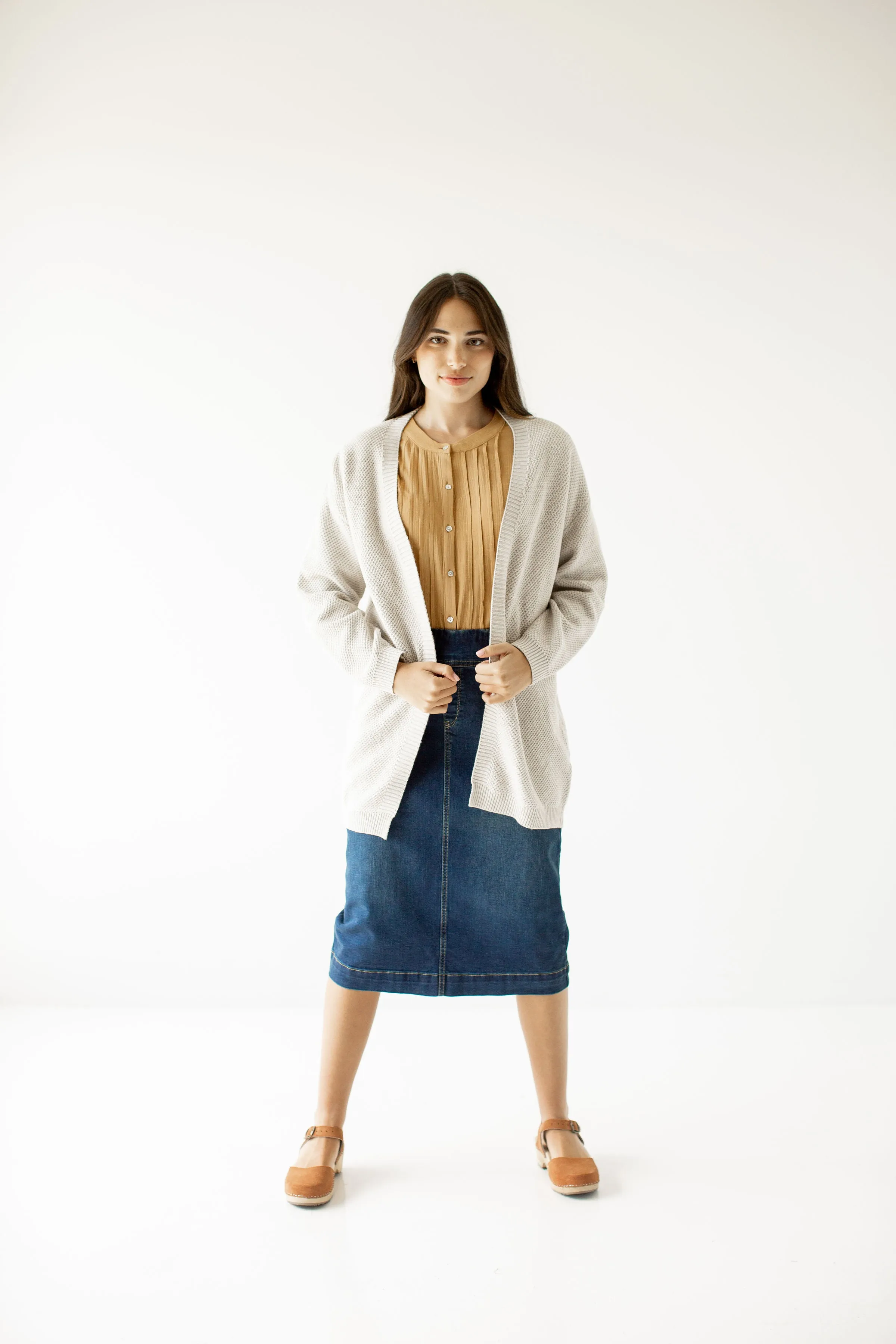 'Mattie' 100% Cotton Textured Cardigan