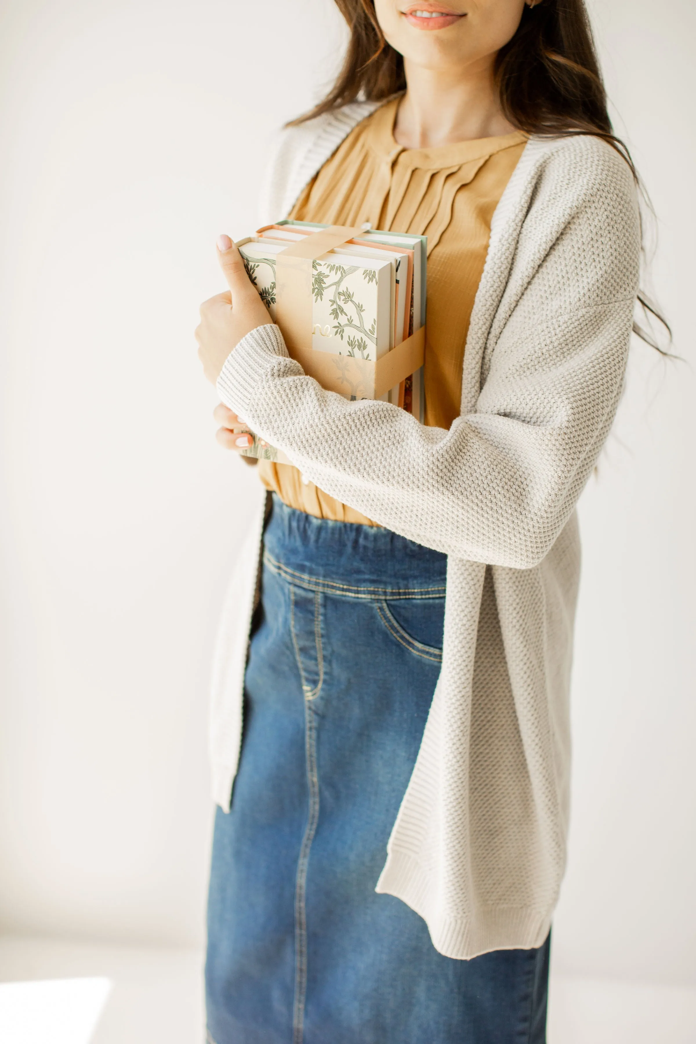 'Mattie' 100% Cotton Textured Cardigan