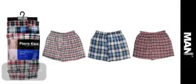 Men's 3Pk. Woven Boxer Short with Button Fly Style: 2356