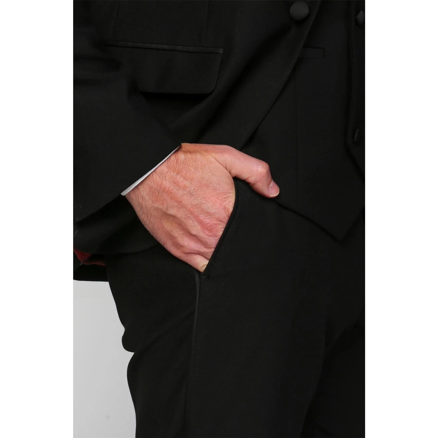 Men's Black Trousers Tuxedo Pants