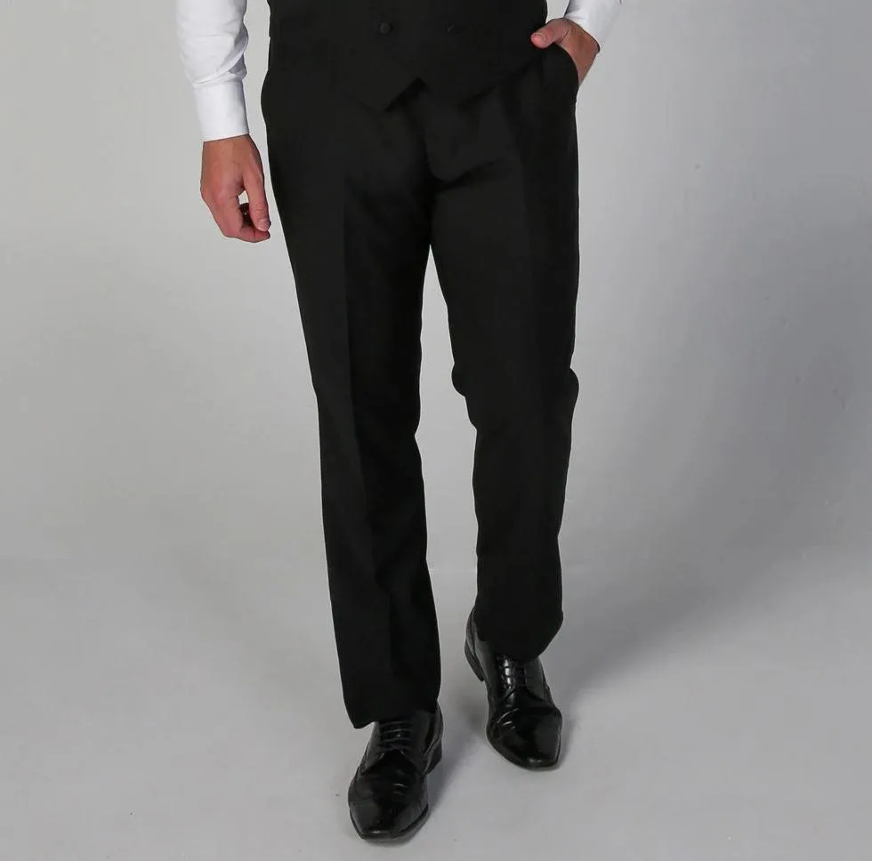 Men's Black Trousers Tuxedo Pants