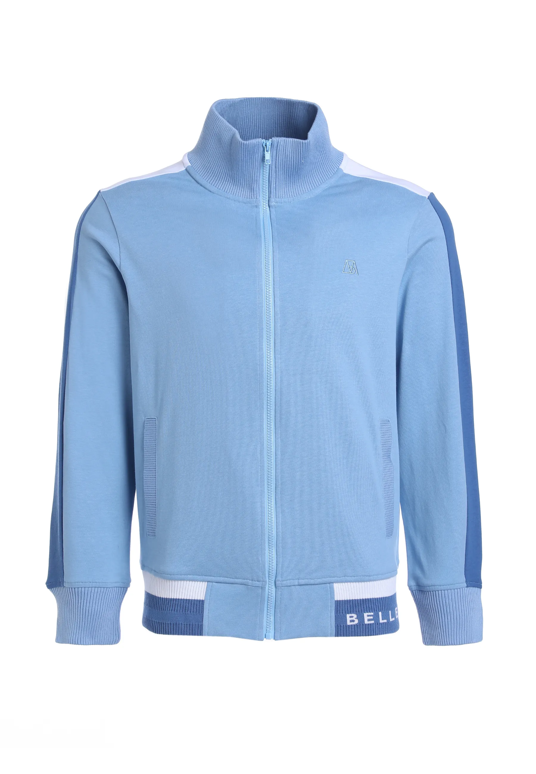 Men’s Two-Tone Full-Zip Cotton Tracksuit Jacket