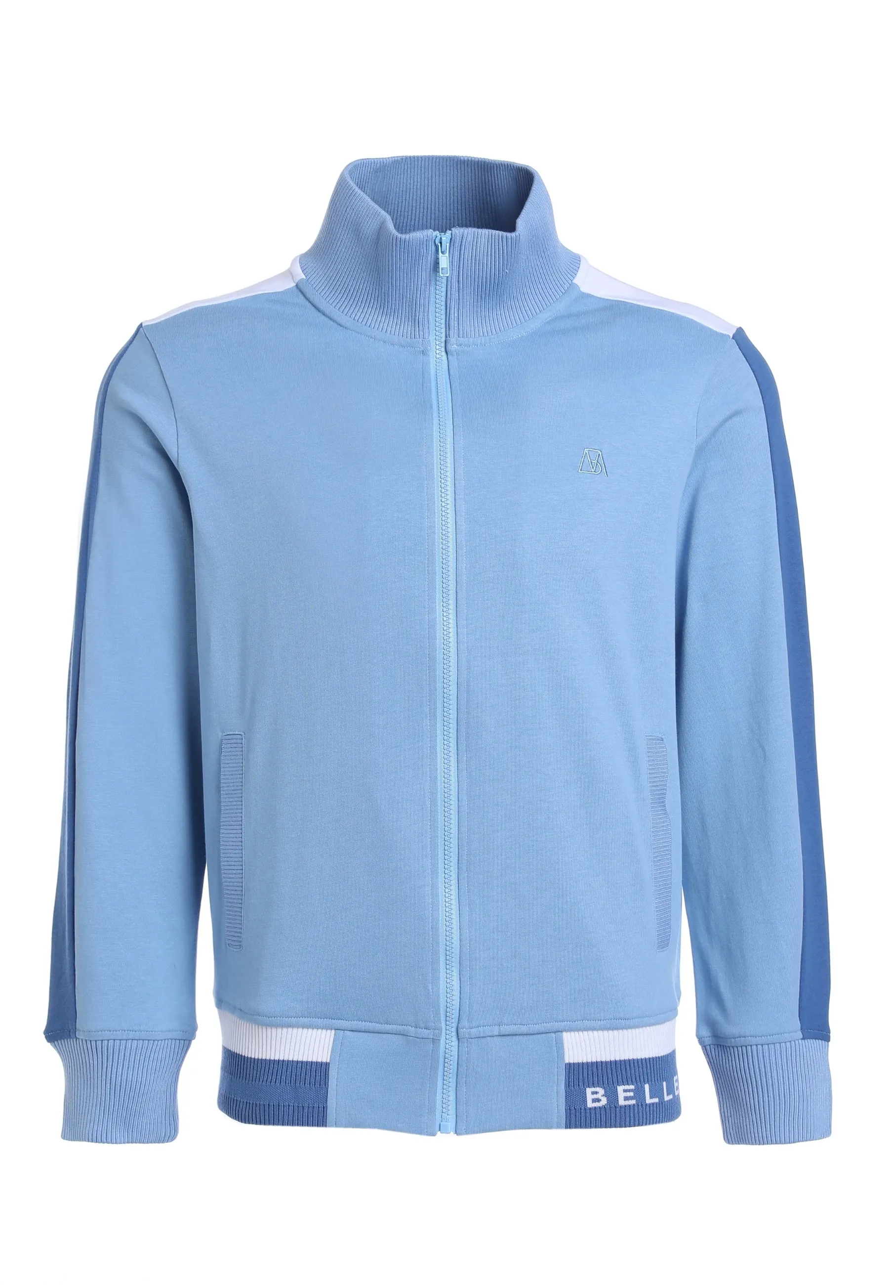 Men’s Two-Tone Full-Zip Cotton Tracksuit Jacket