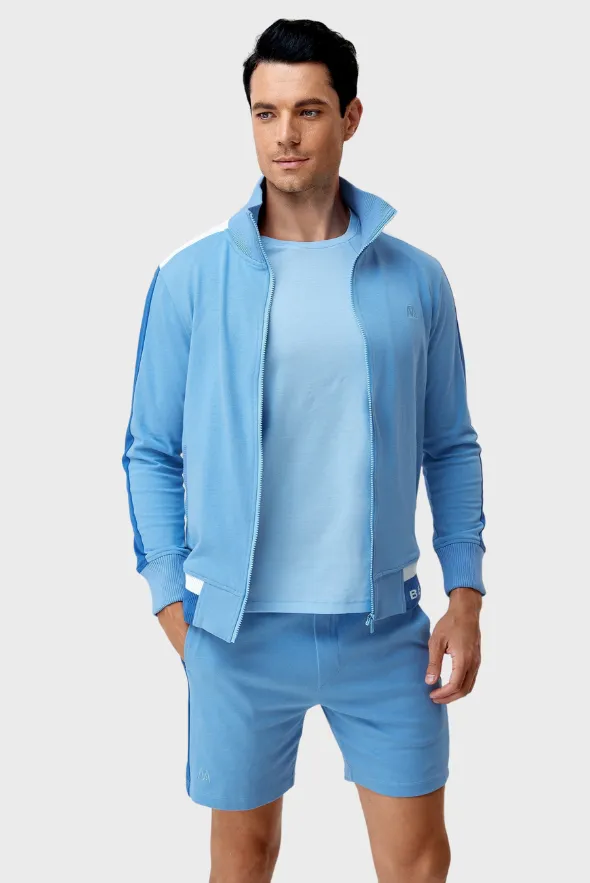 Men’s Two-Tone Full-Zip Cotton Tracksuit Jacket