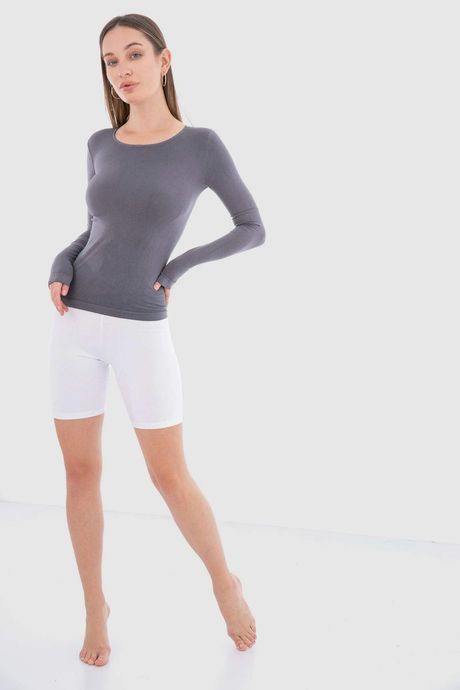 Microfiber Long Sleeves Top