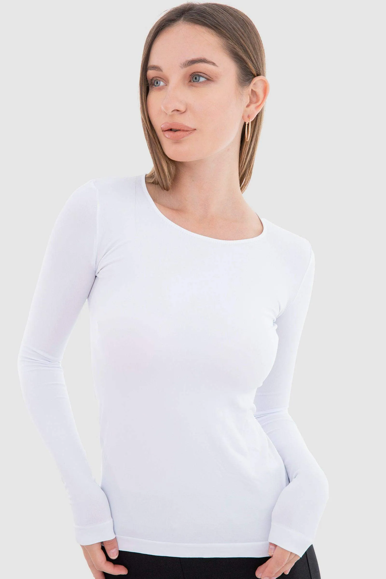 Microfiber Long Sleeves Top