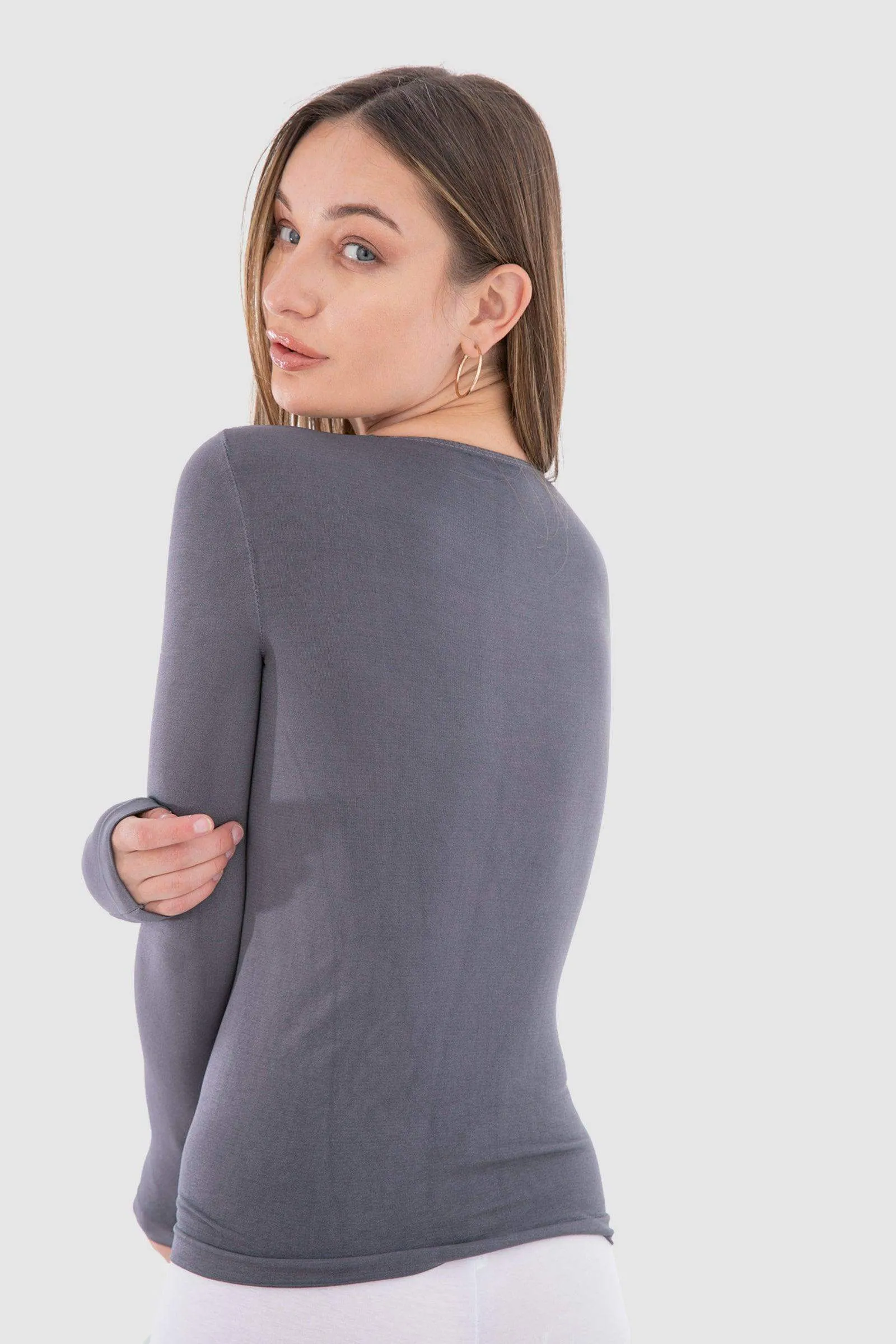 Microfiber Long Sleeves Top