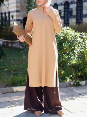 Modal and Cotton Jersey Zipped Tunic