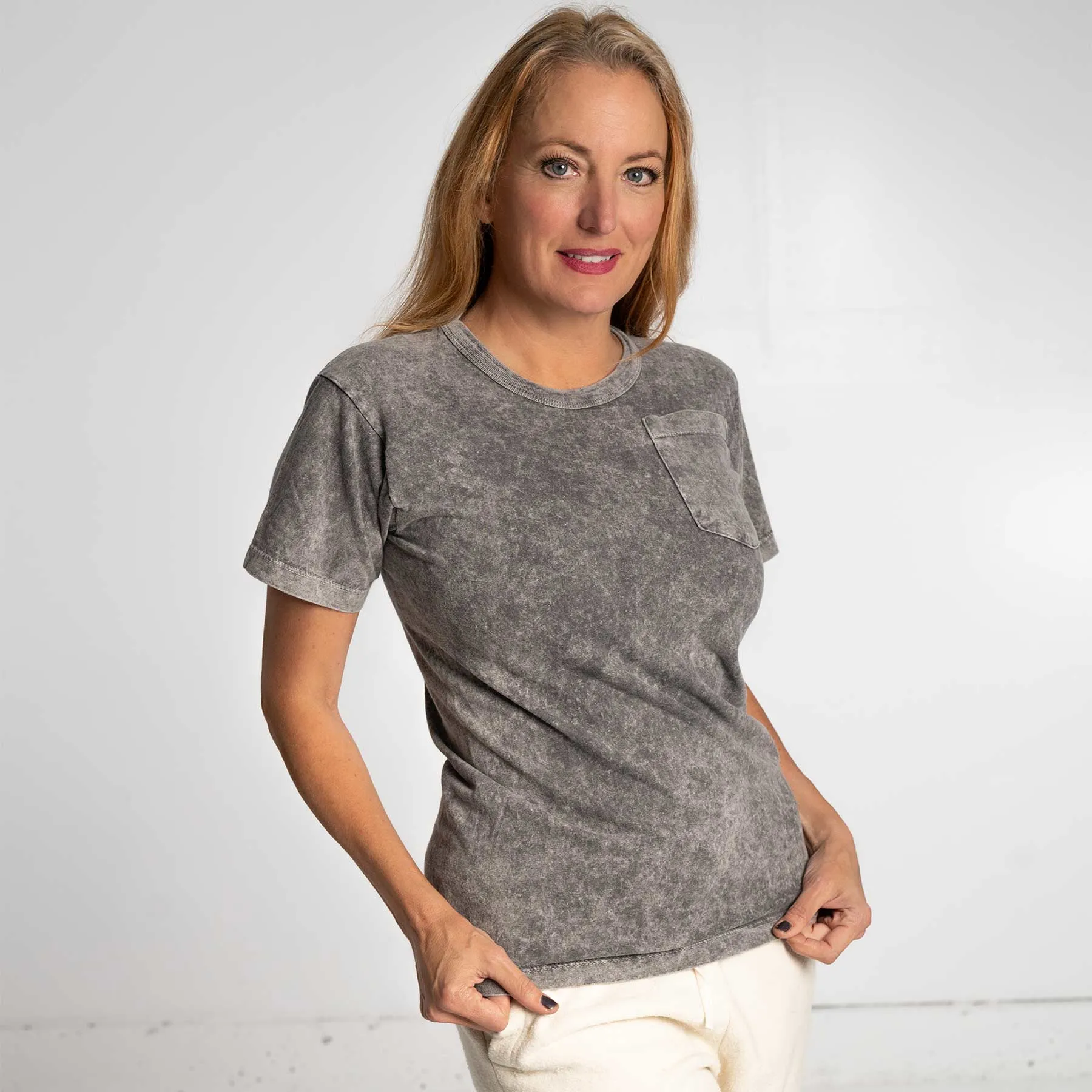 MONTECITO 100% Organic Cotton Pocket T-Shirt (Grown & Made in USA) (Elastic-free, Latex-free) (Unisex)