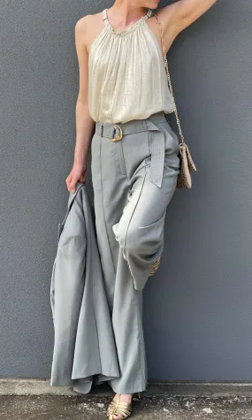 Moss Green Curve Pants