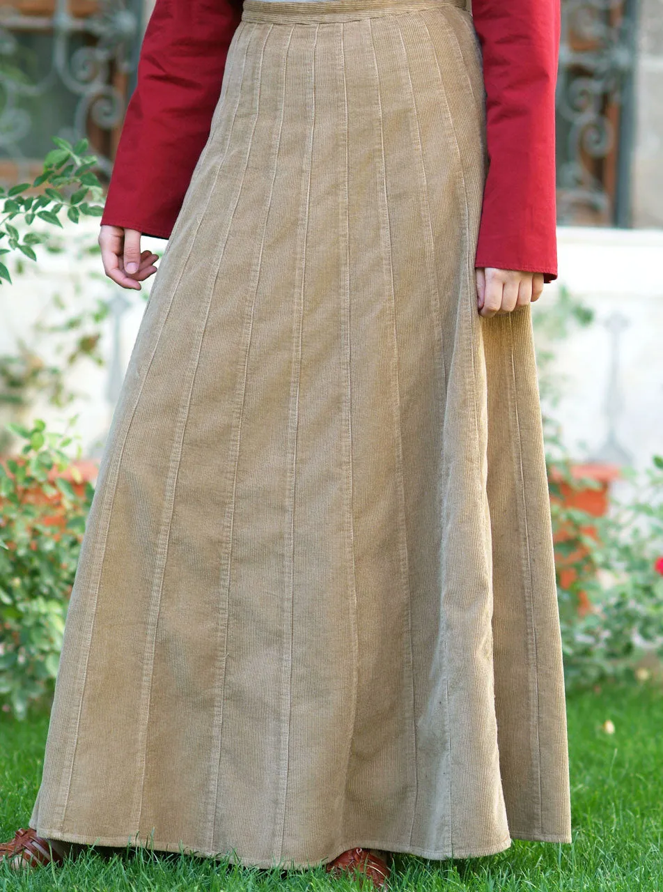 Multi Panel Flared Maxi Skirt