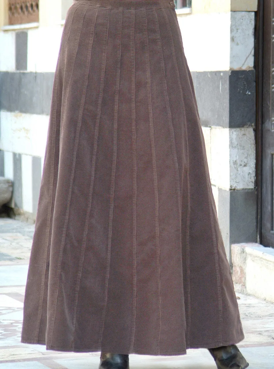 Multi Panel Flared Maxi Skirt