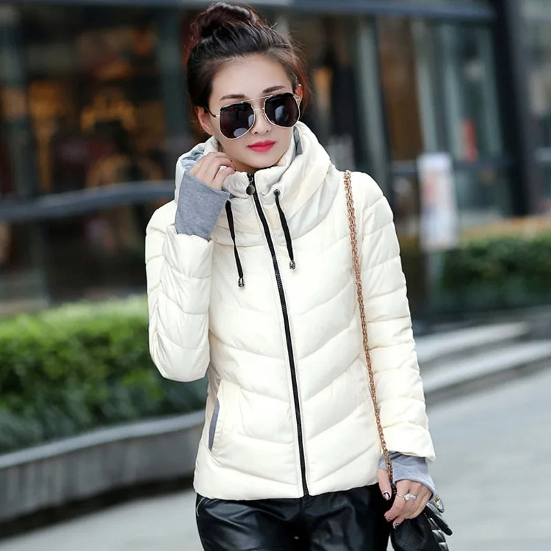 New Arrival Fashion Coats Women Winter Sweater Collared Coat Hooded Warm Cotton Coat Women Clothes1