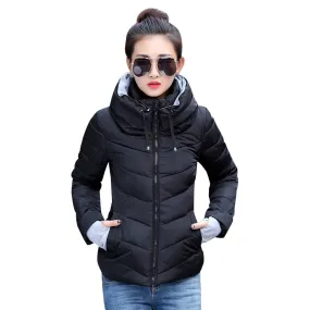 New Arrival Fashion Coats Women Winter Sweater Collared Coat Hooded Warm Cotton Coat Women Clothes1