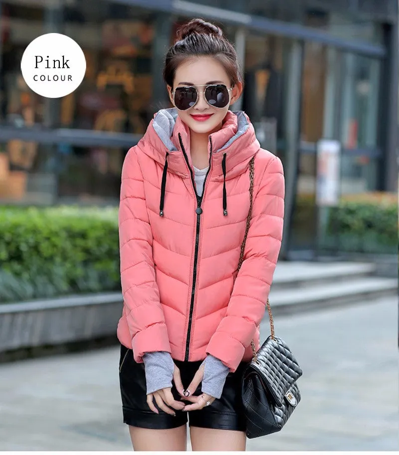 New Arrival Fashion Coats Women Winter Sweater Collared Coat Hooded Warm Cotton Coat Women Clothes1