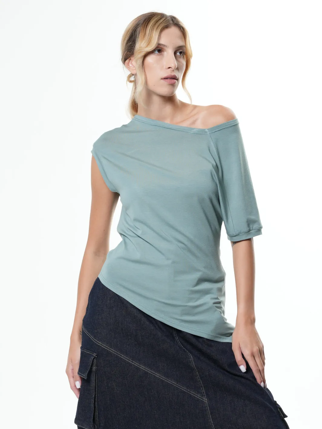 Off the Shoulder Asymmetrical Top