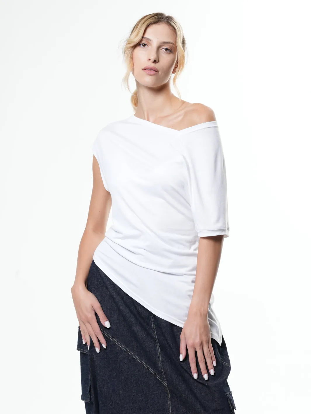 Off the Shoulder Asymmetrical Top