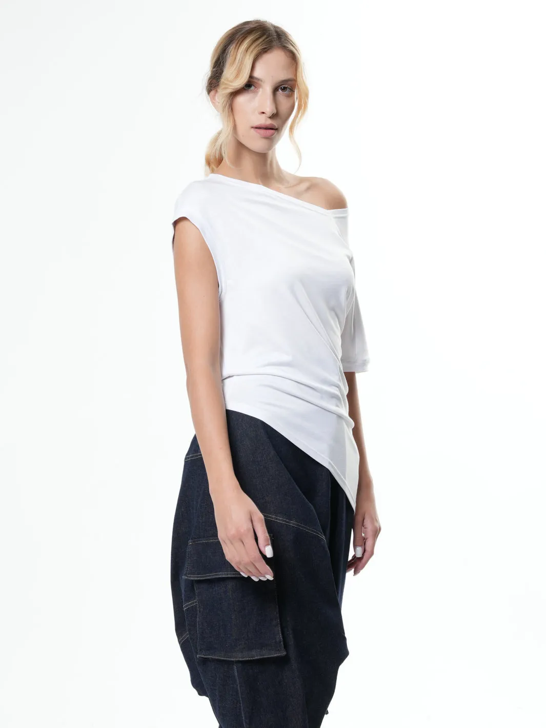 Off the Shoulder Asymmetrical Top