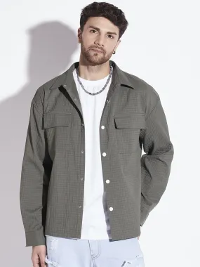 Olive Textured OverShirt