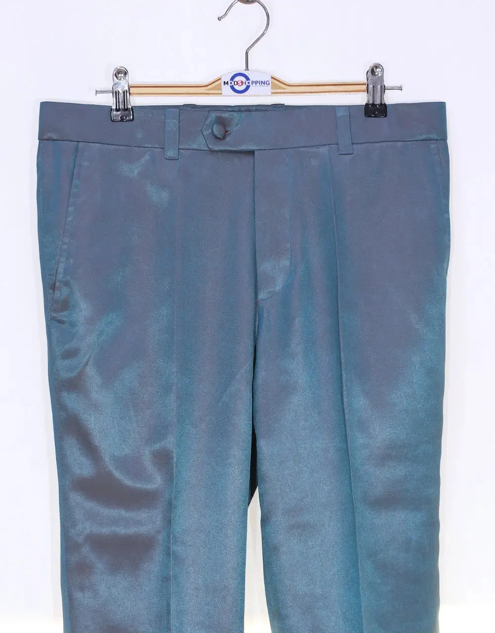 Orange And Light Sea Green Two Tone Trouser