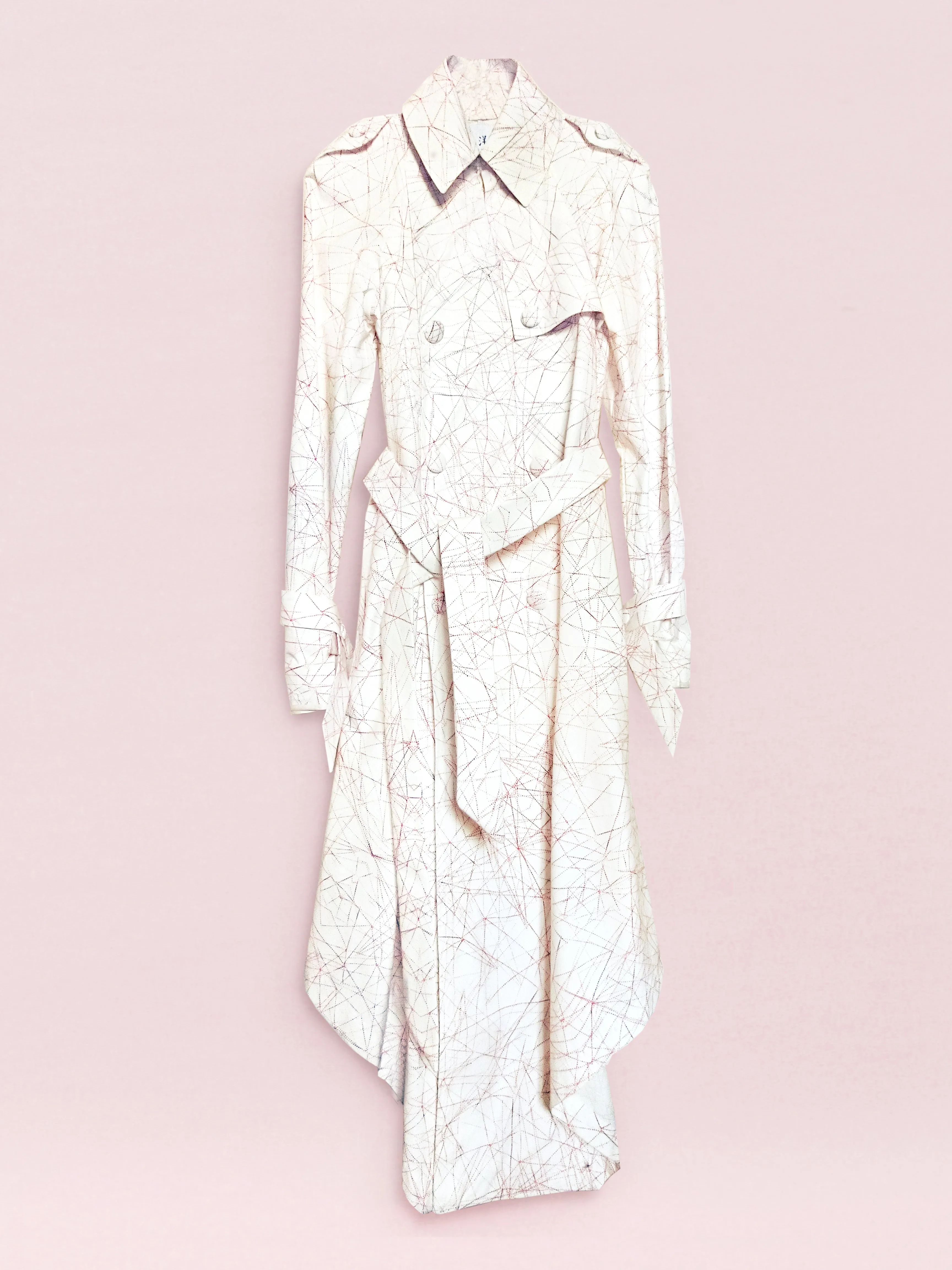 Origami Cotton Trench Coat / Print